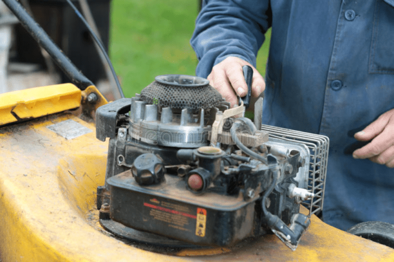 Learn how to change oil in lawnmower in 5 minutes.