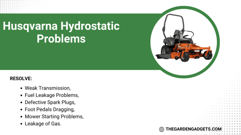 Husqvarna hydrostatic drive problems with possible solutions